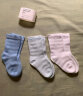 全棉时代 儿童袜子薄款夏季夏天薄袜婴儿袜子宝宝袜 丁香紫+浅粉+白 9.5cm 实拍图