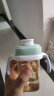 安配方形奶瓶学饮嘴重力球吸管水杯盖  （适配赫根方形奶瓶）绿色 实拍图