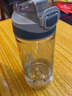 茶花塑料男女过滤运动水杯学生儿童户外便携随手杯密封防漏 灰色 1个 480ml 实拍图