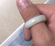 念玉新疆和田玉戒指环男女款天然碧玉戒指细料青玉戒指羊脂白玉戒指尾 白玉内径20mm=22号 实拍图