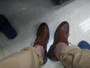卡帝乐鳄鱼（CARTELO）英伦牛皮商务正装休闲男士低帮系带皮鞋男511  棕色 42 实拍图