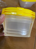 茶花（CHAHUA）塑料冰箱保鲜盒家用冷冻水果蔬菜专用收纳盒食品级冰箱收纳盒 黄色3个装-460ML正方形 实拍图