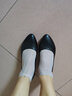 黑色皮鞋女工作鞋舒适软底夏季透气坡跟职业正装鞋女学生面试单鞋 8632尖圆头3cm 37 实拍图