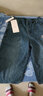 善己阔腿牛仔裤女宽松2020秋冬季新款时尚高腰直筒宽松显瘦大脚裤 牛仔蓝 M【现货发售】 实拍图