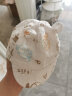 aqpa新生儿夏季帽子婴儿太阳帽男女宝宝外出防晒遮阳棉纱布鸭舌帽 白底蜜蜂 3-6个月（适用头围38-41cm） 实拍图