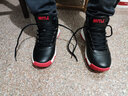 乔丹QIAODAN篮球鞋男球鞋战靴中帮皮面革面防水男鞋学生球鞋 黑色极光红 41 实拍图