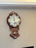 汉时欧式钟表挂钟客厅大号时钟创意摆钟艺术挂表时尚壁钟石英钟表HP07 棕色大号(石英机芯） 实拍图