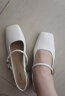 奥康（Aokang）官方女鞋 2024夏季新款舒适透气玛丽珍增高后空凉鞋女 米白色 跟高6cm 38 晒单实拍图