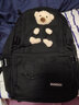 酷咖书包男女小熊潮牌ins大容量背包初高中大学生双肩包笔记本电脑包 黑色带毛绒小熊 实拍图