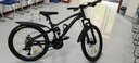 兰令软尾山地自行车成年人变速碟刹越野骑行男女学生双减震单车 魅影灰【前后培林花鼓+软尾双减震+内走线】 24英寸(145-165cm身高) 30速 实拍图