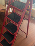 奥伦福特 家用梯子伸缩工程梯折叠多功能升降人字梯伸缩室内加厚两用梯 经典加厚-五步红色 实拍图