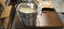 Momscook慕厨304不锈钢蒸锅汤锅 两层蒸锅 多层蒸锅 大容量8人以上使用 28x14cm双层（MT2814ST2) 28cm 实拍图