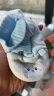 兔兔大文婴儿鞋子0-1岁春秋季宝宝不掉跟6-12个月防掉棉鞋学步软底新生儿 小鸟蓝色布底 内长12cm，建议0-12个月 晒单实拍图
