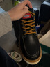 Dickies马丁靴男靴秋冬季靴子男士厚底增高工装靴男加绒保暖棉靴高帮男鞋 黑色加绒 40 【偏大一码，适合运动鞋41】 实拍图