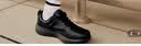 斯凯奇（Skechers）男鞋2026新款秋季闪穿鞋皮鞋全黑简约百搭运动休闲商务鞋 深褐色/COC  41 实拍图