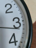 康巴丝（Compas）挂钟客厅 简约钟表客厅石英钟表挂墙时钟 c2866 黑色 30cm直径 实拍图