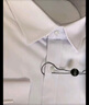 啄木鸟白衬衫男士长袖新款春秋职业上班免烫衬衣服黑色通勤休闲商务正装 10756/CS8066白色+白色 XL 实拍图