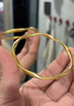 中国黄金（CHINA GOLD）莫比乌斯黄金手镯女足金古法素圈镯子手环饰品生日礼物送女友爱人 【古法无孔】圈号58 约5g 实拍图