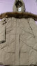 俏婷朵羽绒服女2024中长款女士外套冬季大毛领白鸭绒时尚女式冬装派克服 9919米白色 L（115斤-125斤） 实拍图