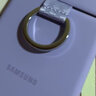 三星（SAMSUNG）Galaxy Z Flip3 5G 原装手机壳 指环硅胶保护壳 折叠屏保护套 紫色 实拍图