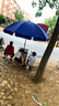 陌齐户外遮阳伞大号摆摊伞庭院太阳伞大伞沙滩伞圆伞防晒广告伞 2.0米全蓝二层架+防风 实拍图