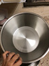 凌丰304不锈钢汤盆加厚加深汤碗洗菜盆和面盆沙拉盆调料盆 菜碟-内径30cm 实拍图