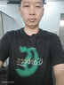 卡宾男装 【凉感】索罗那晕染印花T恤秋潮流肌理LOGO短袖街头休闲A 漆黑色-凉感 XL /180/52 实拍图