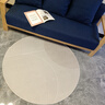 圆形地毯卧室转椅地垫简约客厅沙发茶几防滑转椅书房电脑椅垫子 升级TPR底简约几何-流转 直径80cm【升级TPR防滑底】 实拍图