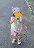 davebella戴维贝拉儿童童装夏季女童套装夏款田园风女宝宝清新文艺小清新两件套DBM14178草莓印花130cm 实拍图
