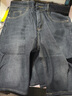 乔诗慧2条装 牛仔短裤男夏季薄款中裤弹力商务直筒宽松休闲马裤七分裤 中裤-8010黑色+807黑色 32 (2尺5） 实拍图