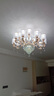 普亿照明（PUYI） 欧式吊灯客厅吊灯简欧后现代创意卧室餐厅灯轻奢水晶灯别墅套餐 套餐6：三室两厅（全光谱） 三色变光led灯泡 实拍图