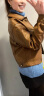 LeeXX WASSUP复古皮衣外套女士海宁真皮短款2024春夏季新款高档机车绵羊皮夹克 驼色 单里布（当天发货） 海宁十大时尚品牌 2XL 130-140斤大码妹妹 晒单实拍图