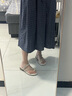 卓诗尼凉拖鞋女外穿2025年夏季新款法式仙女风配裙子海边夹趾两穿凉鞋女 米白色 35 实拍图