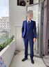 渊捷 （上门量体）（量身定做）手工量身定做男西服套装定制休闲羊毛西装订做结婚礼服商务工作服 藏青色 支持免费修改 实拍图