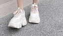 奥古狮登（Agsdon）老爹鞋女冬季ins潮麦穗加绒保暖鞋子女厚底运动鞋 234108 米杏 41 实拍图