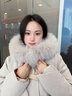 XAQ羽绒服女长款2023秋冬时尚洋气90白鸭绒加厚保暖狐狸大毛领外套女 喜马拉雅灰 S（80-110斤） 实拍图