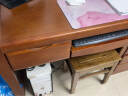 梵宜 书桌 实木书桌椅 电脑桌 办公桌子家用书法学习写字台储物柜简约 书桌+副柜 1.35m胡桃色 实拍图