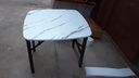 圣洛伊可折叠桌小户型家用餐桌饭桌简约吃饭桌出租屋便携式户外方桌长桌 白理石纹【80*50*52】方桌-升级 实拍图