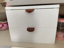 沃福友桌面收纳盒抽屉式书桌上塑料储物柜白色办公室A4文件杂物整理箱子 中号白色 【二层】 实拍图