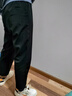 杉努裤子男士秋冬季加绒加厚直筒宽松休闲拖地学生阔腿百搭垂坠西长裤 九分裤1216JR黑色（加绒款） M （建议95-115斤） 实拍图