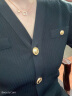 MO&Co.夏季新品雕花金扣短袖针织开衫MBB2CART10 摩安珂 黑色 M 晒单实拍图