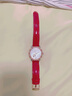 真皮手表带适配飞亚达四叶草LA8262.GWSS女士红紫绿白黑色亮光蝴蝶扣漆面皮表带16 18MM 红色-针扣 16mm 实拍图