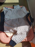 博睿恩（Pureborn）宝宝卫衣儿童春秋装男童学院风上衣条纹洋气婴儿衣服小童POLO衫 蓝白条纹 80 实拍图