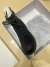 百丽（Belle）户外时尚羊皮马丁靴女商场同款舒适短靴3NW40DD5 黑色-单里 39 (245mm) 实拍图