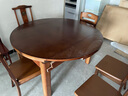 千禧盛世 实木餐桌椅子组合小户型餐厅家具 胡桃色普通款 138cm 一桌四椅 实拍图