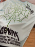 闪电潮牌（GENANX）太空棉夏季T恤男嘻哈情侣装宽松字母印花动漫五分袖潮流短袖 粉绿色 S 实拍图
