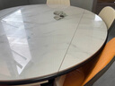 己何（JIHE）2025新款轻奢岩板餐桌椅组合家用小户型现代简约伸缩折叠圆实木 1.2/1.35米单餐桌6mm岩板尺寸 实拍图
