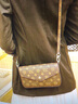 酷奇袋鼠（KUQIDAISHU）轻奢品牌酷奇包包女式七夕夏季手机包真牛皮单肩斜挎包小方包 咖啡色印花 实拍图