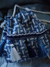 汉元素古风包包女汉服日常流苏包袋单肩斜挎包编织水桶包 蓝色 晒单实拍图