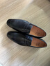 【发顺丰空运】上顿丹尼男鞋男士休闲乐福鞋头层牛皮鞋英伦大小码一脚蹬真皮懒人高档皮质商务轻便男鞋子 黑色 40 实拍图